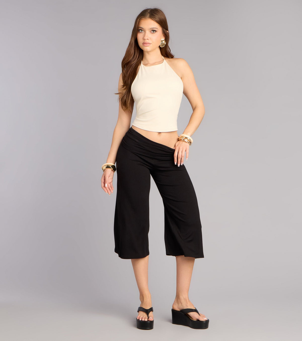 Effortlessly Cool Knit Gaucho Pants